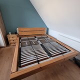 Large King Size Wood Bed in Ramstein, Germany