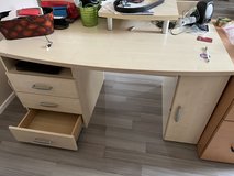 Tan Office desk and file cabinet in Ramstein, Germany