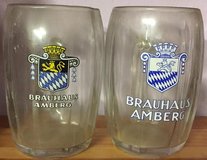 Two - 1960s Amberg Brauhaus .5-Liter Beer Mugs in Grafenwoehr, GE