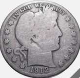1912-S Barber Half Dollar (90% Silver) in Grafenwoehr, GE