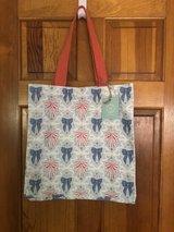 New Martha Stewart Red, White, Blue Bow Print Canvas Tote in Plainfield, Illinois