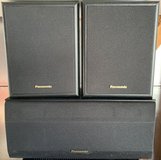 Vintage Panasonic 3 Speaker System - 1 Center + 2 Bookshelf Speakers in Plainfield, Illinois