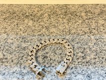 8 inch iced out Cuban link bracelet 925 sterling silver vvs crystals in Ramstein, Germany