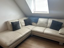 Real Italian Leather Sectional Sofa in Ramstein, Germany