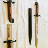 World War I Swedish  M1914 Bayonet with scabbard for Swedish Mauser. in Camp Lejeune, North Carolina