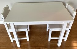 Ikea Sundvik Kids white wood Table & 2 Chairs *$25 Set in Westmont, Illinois