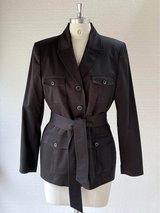 Lightweight Black Jacket - Wear it with or without the Tie Belt - trench style in Naperville, Illinois