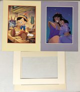 Vintage 1993 Walt Disney Lithographs Aladdin & Pinocchio Set *$10 takes Both* in Bolingbrook, Illinois
