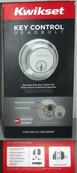 New! Kwikset SMARTKEY Security Satin Nickel Deadbolt - Ext Door Multi-fam / rental in Bellaire, Texas