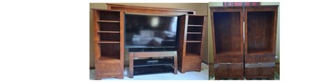 New Condition 5-Piece Matching Set of Sauder Brand Cabinets With Bridge or Wall Shelf in Naperville, Illinois