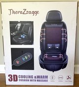 New! Back Massager - black Seat / Chair Massage Cushion - Heat / Cool / Vibrates in Naperville, Illinois