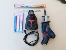 BOSCH 12-volt MAX Variable Speed Cordless Reciprocating Saw with 2.5Ah battery. Charger and Blades. in Yucca Valley, California