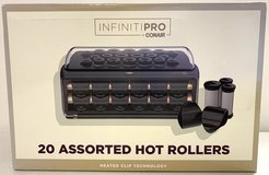 New! Conair InfinitiPro Ceramic Flocked Hot Rollers - 20 asst size curler set in Naperville, Illinois