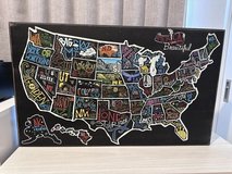 U.S. Map Hanging Poster in Okinawa, Japan