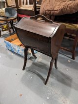Antique sewing stand in Naperville, Illinois