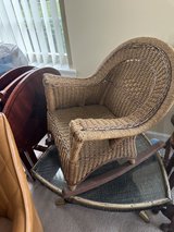 Antique child's rocking chair in Aurora, Illinois
