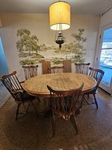 Vintage Ethan Allen Heirloom Nutmeg Maple Dining Table and Chairs with 2 leafs. in Vacaville, California