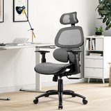 COMHOMA Ergonomic Executive Mesh Office Chair with Adjustable Lumbar & 3D Headrest CH599 Grey qty 6 in Wheaton, Illinois
