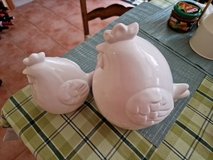 Hen figurines in Ramstein, Germany