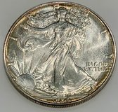 1988 American Silver Eagle with great rim toning in Wiesbaden, GE