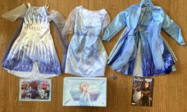 3 Disney Frozen II Elsa Dress up Costume Dresses Set (fits 4 - 6X) *EUC in Wheaton, Illinois