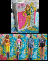 Barbie Fashion Doll Trunk, 4 Dolls, tons of clothes & accessories in Naperville, Illinois