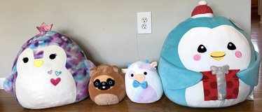 3 Squishmallows & 1 New Penguin Sam's Squishie - Set of 4 Plush Toys *EUC *$10 takes ALL or some* in Wheaton, Illinois