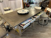 Wood Counter Height Table and Chairs in Clarksville, Tennessee