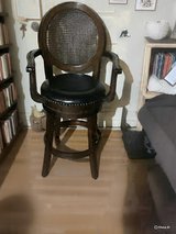 High back barstool . With arms , cappuccino finish in Warner Robins, Georgia