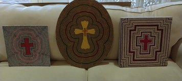 Dot paintings in Kingwood, Texas