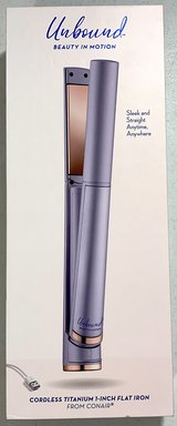 New! Conair Unbound Cordless Titanium 1" 2-in-1 Styler Flat Iron in New Lenox, Illinois