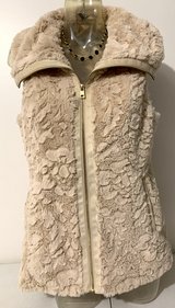 Like New! Marc of New York Lux soft beige Faux Fur Vest - Women's: Med in Joliet, Illinois