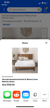 Queen size memory foam mattress in Alamogordo, New Mexico