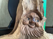 Carved Wood Face in Fort Rucker, Alabama