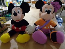 Collectible or Play Disney Mickey Mouse & Minnie Mouse Large (25") Soft Figures in Chicago, Illinois