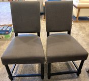 Set of 2 Arhaus Furniture Parsons Accent / side dark gray Chairs in Naperville, Illinois