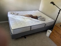 castle bay fm queen size bed box spring and metal frame in Aurora, Illinois