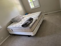 Simmons beauty rest king bed box spring and metal frame in Aurora, Illinois
