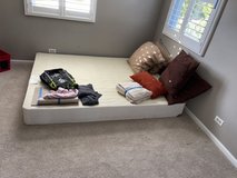 Simmons box spring and assorted throw pillows in Aurora, Illinois