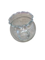 Set of 6 clear glass  5.5 " tall vase with ruffled edge (6) & 1 9 inch tall clear glass vase in Alamogordo, New Mexico