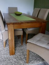 Dining Room Table massive Oak Wood with 6Chairs in Wiesbaden, GE