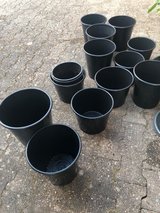 plastic flower pots in Ramstein, Germany