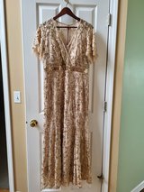 Special Occasion Evening Dress, Mother of the Bride or Groom Petite 14P Gold in Chicago, Illinois