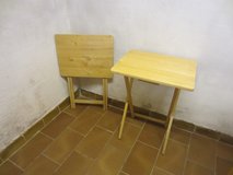 wooden folding end tables / TV tables in Ramstein, Germany