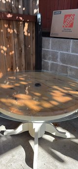 Glass patio cover with umbrella hole in Travis AFB, California