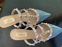 Valentino Rock Stud mules kitten heel sz 7 in Okinawa, Japan