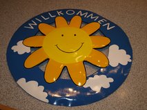New Metal Door Plate Welcome 33cm handpainted in Wiesbaden, GE