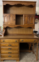 All-Wood, Mid-Century Modern Desk with Hutch in Alamogordo, New Mexico