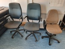 Different desk chairs in Ramstein, Germany