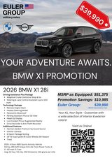 New 2026 BMW X1 Promotion in Plainfield, Illinois